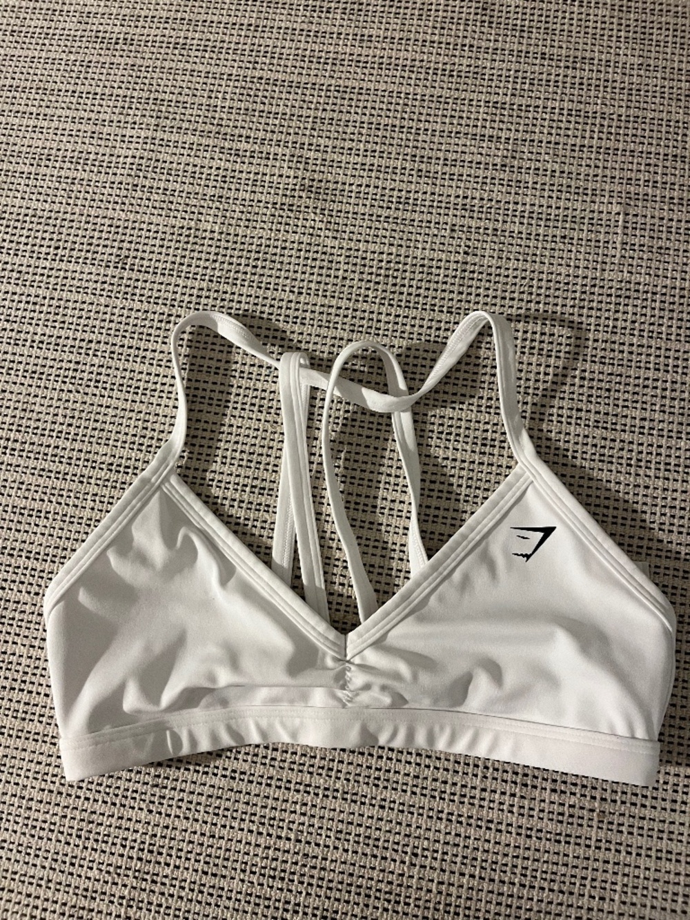Gym shark ruched sports bra